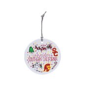USC Trojans Julia Gash Holiday Circle Ceramic Ornament